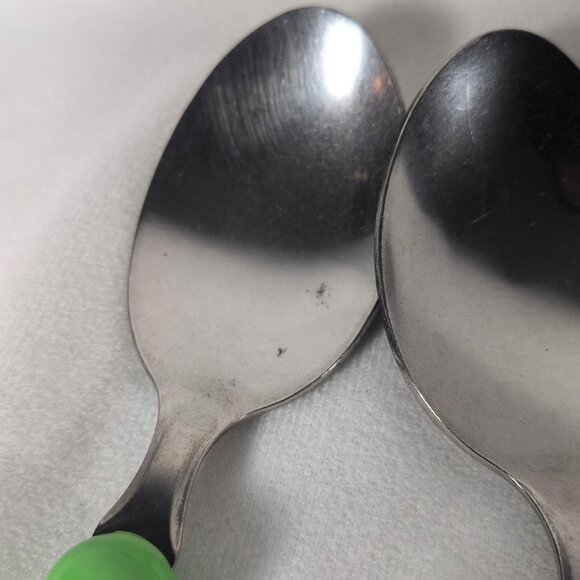 IKEA Grammatik Green 8 Lot Set Vintage Stainless Flatware Cutlery Spoon Utensils - Picture 14 of 15